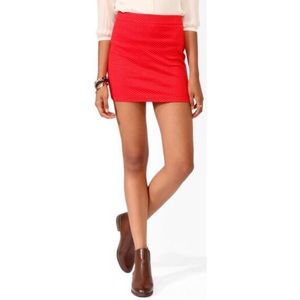 Forever 21 Red Metallic Polka Dot Skirt ✨HP✨